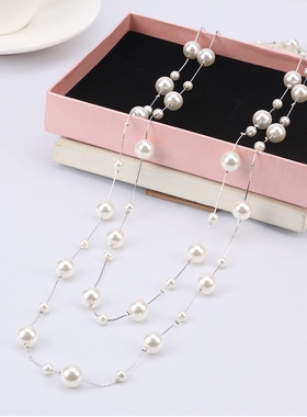 韩国时尚多层女简约百搭珍珠项链