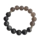 Một nửa trong số các xung hợp lý một nửa vòng tay bạc sterling cho nam và nữ quà tặng mã thông báo cặp đôi mã não xám - Vòng đeo tay Clasp vòng tay bạc nam Vòng đeo tay Clasp