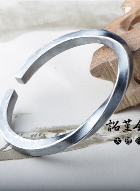 维京轮回镯子实心菱形扭曲手环