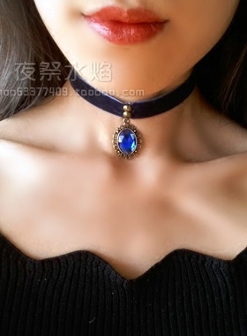choker欧美复古花纹锁骨链包邮