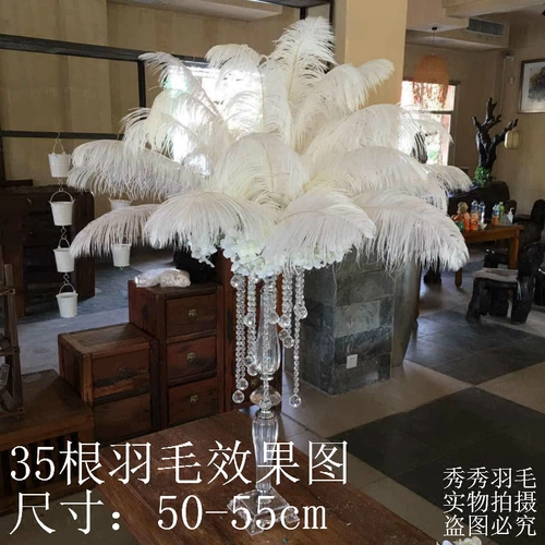 Южная Африка импортирована 15-80 см страуса с большими перьями Diy Feather Road Table Flow