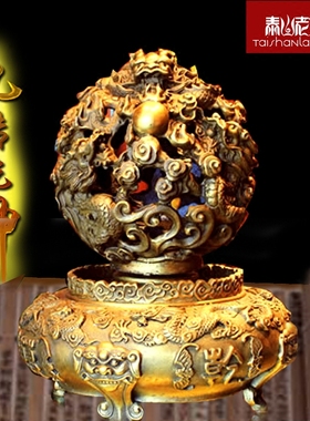 泰山老奶奶九转乾坤鼎纯铜招财聚财宅镇办公室摆件