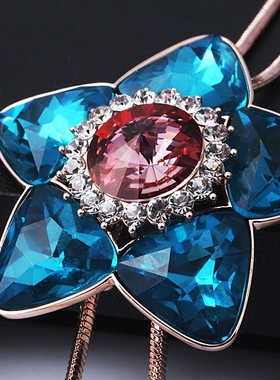 五角星水晶长款高档韩版毛衣链