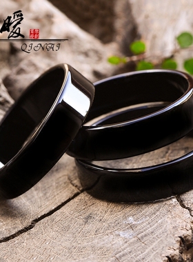 天然黑玛瑙手镯方镯款式女