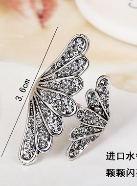 欧美夸张大气水钻食指女日韩国