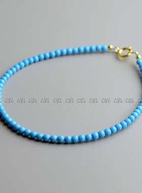ciel原创人造蓝绿松石2mm手链