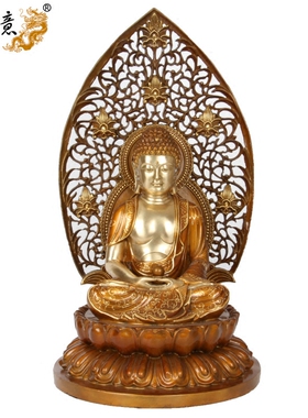 真古意纯铜如来三宝佛