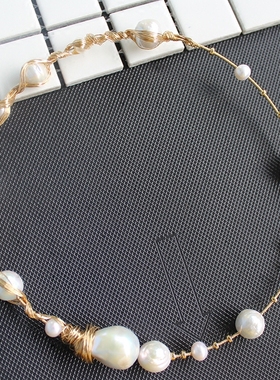 欧美复古时尚异型珍珠女珍珠项链