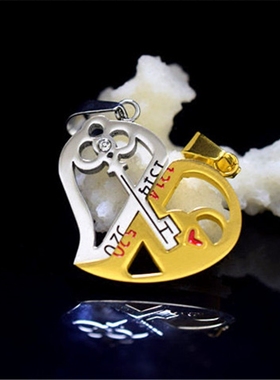 钥匙锁情侣学生礼物项链