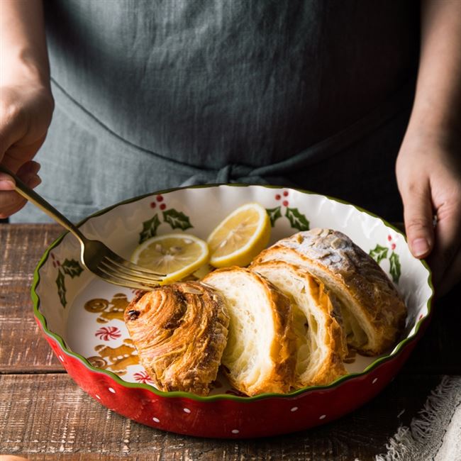 enameled 10-inch pie pan with non-stick deep dish pan pan pa - 图1