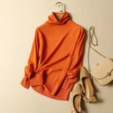 Свитер, осенний короткий тонкий трикотажный лонгслив, коллекция 2021, оверсайз