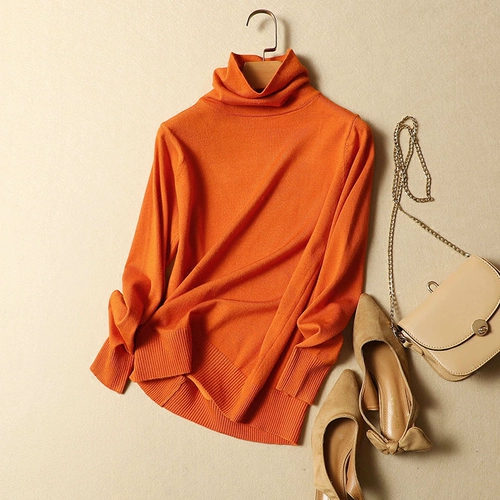 Свитер, осенний короткий тонкий трикотажный лонгслив, коллекция 2021, оверсайз