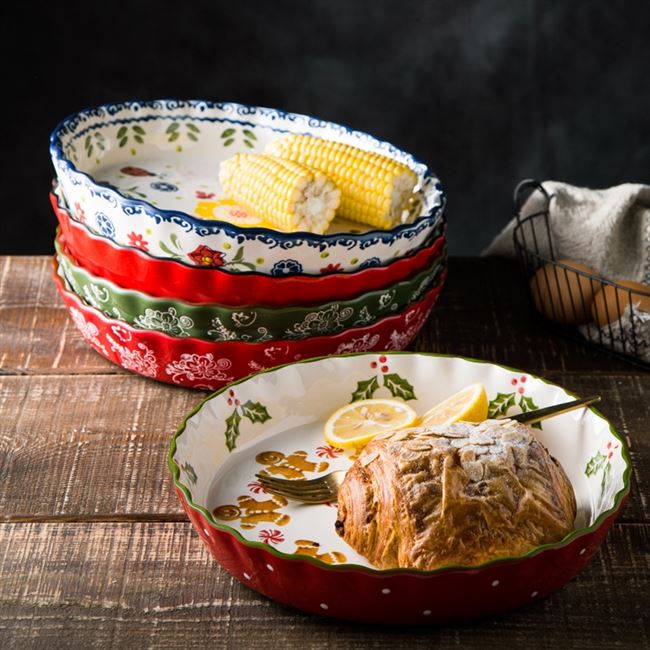 enameled 10-inch pie pan with non-stick deep dish pan pan pa - 图0