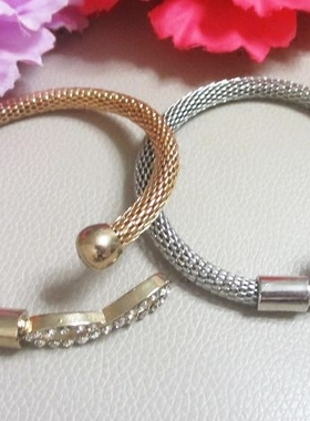 欧美风百搭宴会派对水钻圆柱手镯