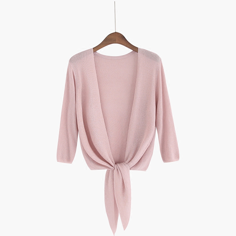 薄款外搭短款冰丝针织夏的小披肩 邦德宝依毛针织衫