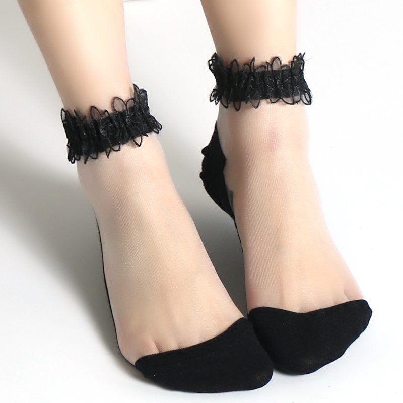 春夏日系短筒可爱蕾丝花边透气丝袜 冬爱短袜/打底袜/丝袜/美腿袜