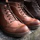 Giày bốt da nam bằng da retro retro ngắn ống da ngắn - Giày ống giày boot nam cổ thấp Giày ống