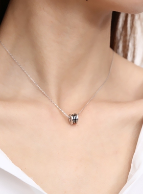 弹簧项链女锁骨链s925抖音同款