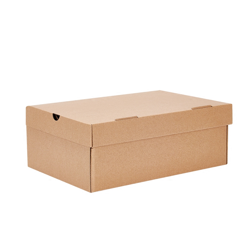 鞋盒纸盒收纳翻盖纸鞋盒原色牛皮尺寸厂家直销家用鞋 - 图0