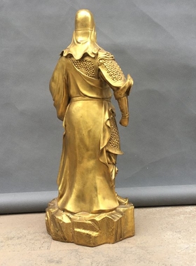 荣华富贵关二爷风水铜器家居装饰