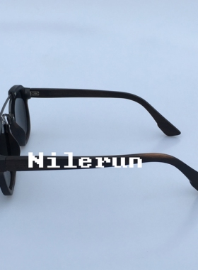 墨镜飞行员式银色黑檀木太阳镜