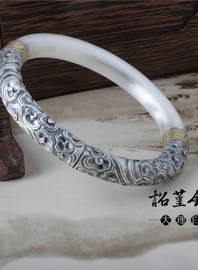 足银孙悟空定海神针如意齐口手镯