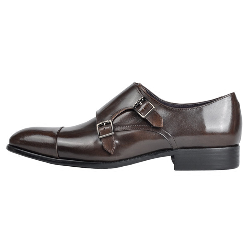 CUUSLEN古森伦手工男鞋意大利真皮男士商务正装皮鞋潮流憎侣鞋牛皮搭扣孟克鞋绅士手工鞋3