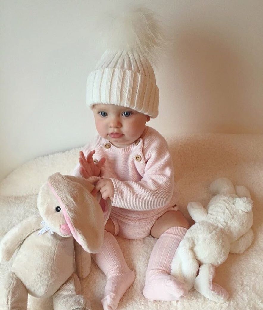 Leokid秋冬款超大貉子毛球球女宝宝毛线帽婴儿羊毛套头帽儿童帽子,淘宝优惠券,粉丝福利购,淘宝优惠卷