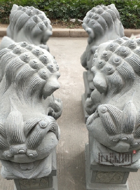 惠安石雕寺庙狮子招财镇宅门口