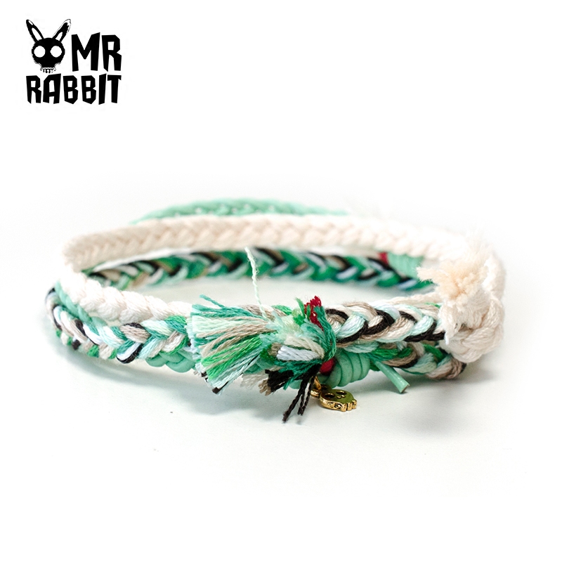 MR RABBIT 定制纯手工编织三层许愿手绳愿望手链生长和平健康 - 图2