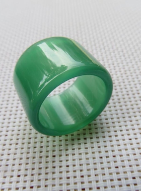玛瑙扳指男士指环绿玛瑙水晶尾戒