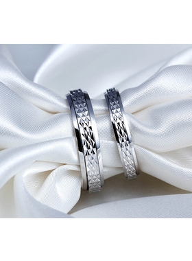 沁缘璀璨925银生日礼物情侣戒指