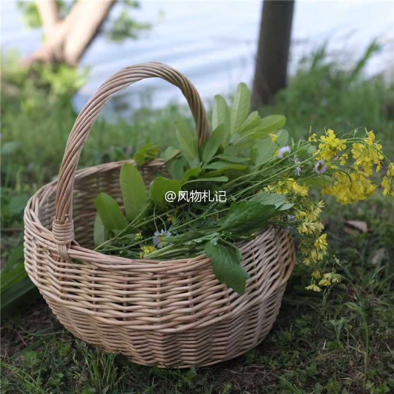 天然藤纯手工柳编篮子 田园森系文艺无漆手提收纳筐面包婚礼花篮,淘宝优惠券,粉丝福利购,淘宝优惠卷