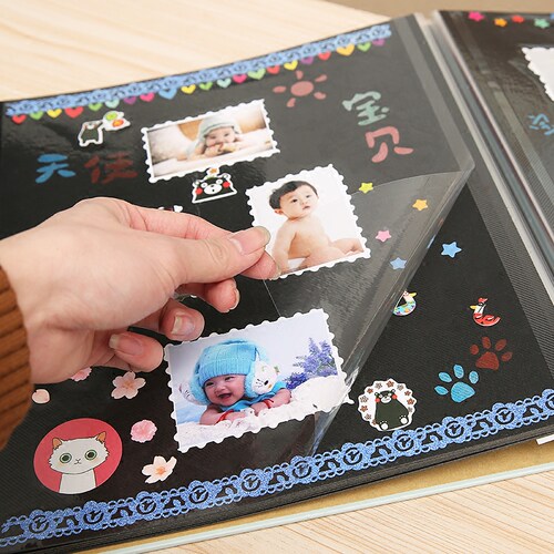 18寸宝宝儿童成长手册记录纪念册diy相册本自粘式手工家庭大容量 - 图1
