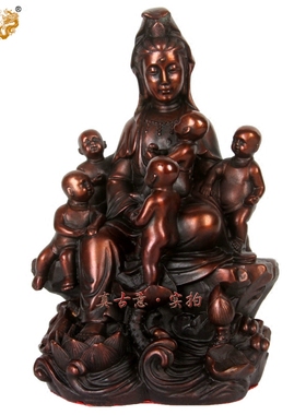 纯铜摆件观音佛像