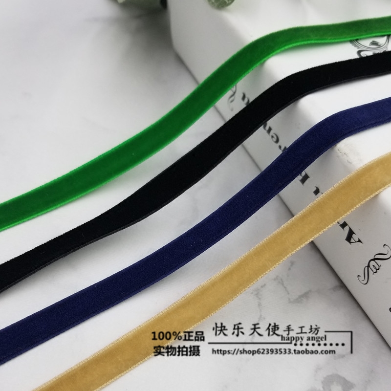 25/9MM韩国绒带天鹅绒织带手工diy蝴蝶结发饰头饰颈圈R076 - 图3