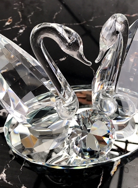 家居客厅结婚闺蜜好友水晶天鹅