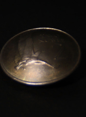 手工制作养牛硬币扣 真硬币 财布扣 一飞冲天 铜币20.5mm D27一08