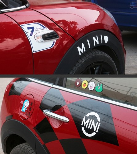 迷你车身拉花贴纸 mini cooper Countryman f55 f56装饰车贴 - 图2
