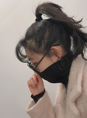 mojia简单风时髦黑色圆环