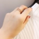 Mới Nhật Bản và Hàn Quốc nhẫn nữ trang sức hipster đôi xoắn đơn giản tính khí hoang dã cường điệu nhẫn Hàn Quốc - Nhẫn nhẫn nam Nhẫn