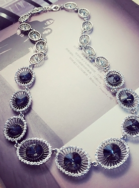 欧美夸张复古韩版挂件短款毛衣链