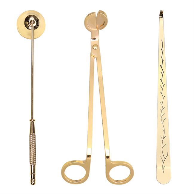 香薰蜡烛点火器三件套四工具套装托盘灭烛罩勾铃铛烛芯剪灭火钩 孝义精品 淘优券