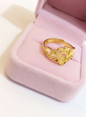 新款镀金戒指仿真仿金欧币沙金