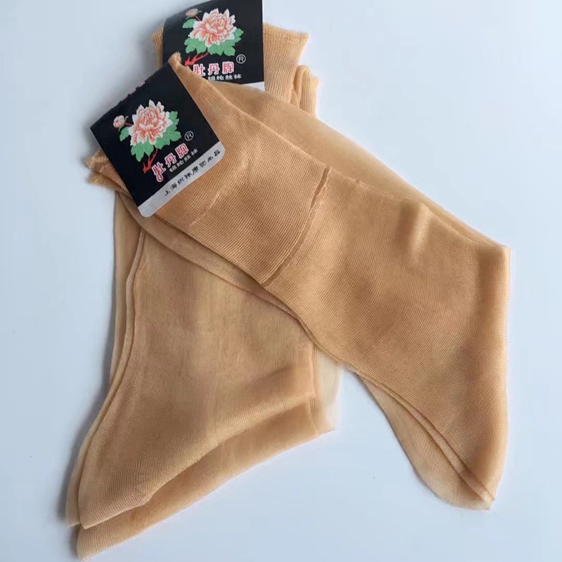 牡丹牌锦纶丝袜女老式夏季高筒卡布龙松口老年人尼龙袜防勾丝耐穿 - 图2