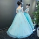 Váy một vai trẻ em váy công chúa váy pettiskirt hoa cô gái piano trang phục cô gái chủ nhà buổi tối trình diễn catwalk - Váy trẻ em