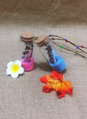 薰衣草瓶木塞许愿干花玻璃瓶创意