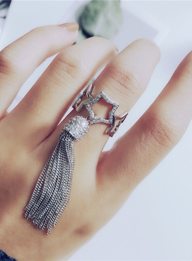 联合镂空星星女百搭潮人日韩戒指