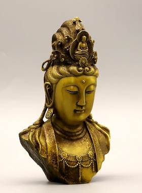 纯铜观音菩萨镇宅摆件佛像