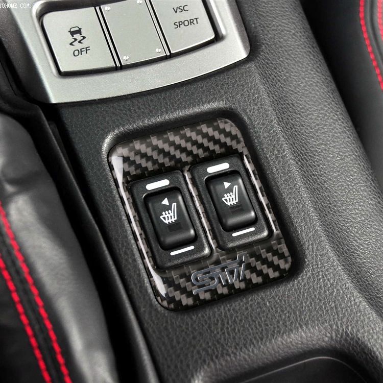 BRZ STI GT 86 TRD 电加热 座椅 按钮贴 碳纤维 装饰片 稳定键贴 - 图2